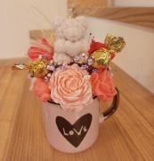 Box w kubku mydełka z cukierkami Walentynki!