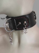 Harness Choker BDSM Punk Goth Metal - Obroża skórzana Hekate 2 - TotenKot