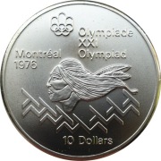 Kanada 10 dolarów 1975 Montreal 48,6 g Ag 925