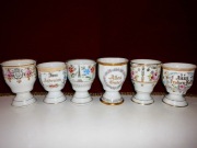 Kolekcja Pucharków MAZAGRAN.Biedermeier XIX w. Ręcznie Malowane.6.sztuk