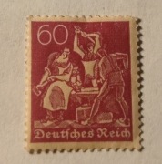 Znaczek pocztowy 60 pfeningòw Deutsches Reich 1921r