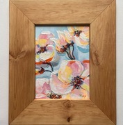 Kwiat jabłoni obraz ręcznie malowany olej 20x15 cm