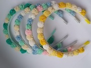 Opaseczki kolorowe pomponiki koronkowe