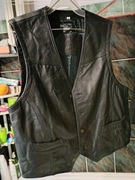 Czarna męska skórzana kurtka