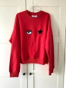 Chiara Ferragni nowa czerwona bluza y2k new cotton blouse roz.XL