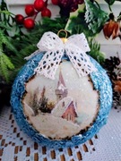 Bombka medalion 9 cm wyprzedaż 