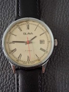 DUŻY Zegarek SLAVA  z  datownikiem SPRAWNY 