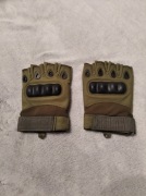 Nowe rękawiczki rękawice taktyczne baz palców khaki M