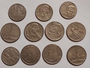 Jedenaście monet 10 zł. PRL
