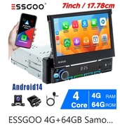 Radio samochodowe ESSGOO z wysuwanym panelem,  Android 14 64GB