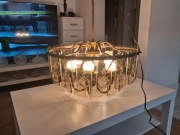 UNIKATOWY Żyrandol VINTAGE lata 70. | Hollywood Regency | 6 ramion