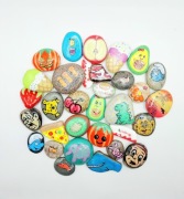 Ręcznie malowane kamyczki kamienie smerfy koty lody Kinder dynie kiwi pizza