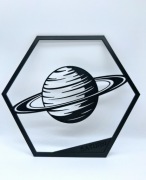 Planeta Saturn – Dekoracja 2D na Ścianę