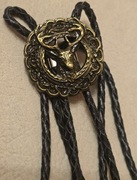 Piękne BOLO Krawatnik myśliwski WILK Przypinka Ozdoba do munduru leśnika.