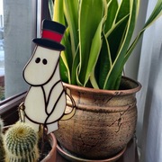 Witraż, postać z bajki Tatuś Muminka 