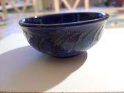Miska ceramiczna ręcznie robiona granatowa sygnowana artystyczna (90)