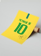 Plakat na ścianę A3 bez ramki Neymar reprezentacja Brazylii