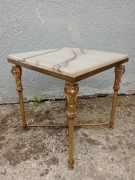 Stolik z kamiennym blatem kwietnik 35x35cm