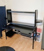 Biurko gamingowe czarne IKEA FREDDE stacja robocza