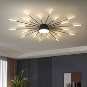 Lampa sufitowa LED żyrandol czarna fajerwerki nowoczesna 4000K 20+1