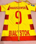 Koszulka meczowa Jagiellonia Białystok Maciej Makuszewski autografy