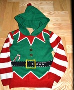 9* Primark Świąteczny sweter Elf Skrzat 4/5 lat_ 104/110 cm