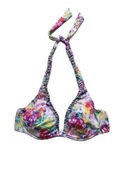 Góra bikini stanik strój kostium kąpielowy 36,S/38,M wzór kwiaty BonPrix