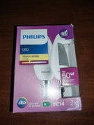 2x Żarówka LED Świeczka E14 7W = 60W 806lm 4000K Neutralna PHILIPS