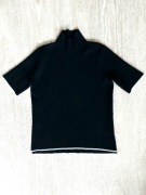 ZARA golf top z krótkim rękawem damski czarny wiosenny
