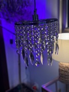 DWIE piękne lampy kryształowe E14 40W  stan BDB+