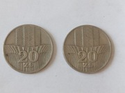 Monety 20zl PRL 1976r.(2 Sztuki)