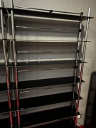 System półek, regał szklany