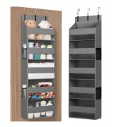 Lifewit duży Organizer do szafy na drzwi 140 cm x 38 cm ciemny szary 