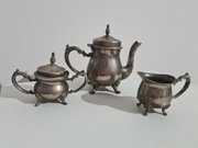 Stary zestaw kawowy platerowany