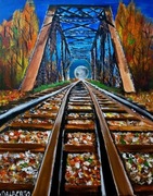 Pełnia księżyca obraz ma płótnie 40x50 cm