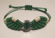 Bransoletka charms liść monstery skrzydła hand made