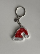 Brelok czapka Mikołaja ręcznie haftowany