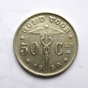 50 centymów 1930 r.  Belgia Belgie