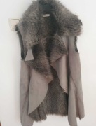 kamizelka zamszowa damska na misiu, rozmiar S/M