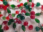 ŚWIĄTECZNA BIŻUTERIA ze szkła - bransoletka kolczyki - różne