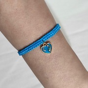 B518 Bransoletka Serce makrama pleciona Handmade Rękodzieło