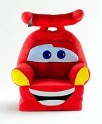 Fotelik pluszowy leżanka autko czerwone materac prezent święta