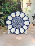 Bolesławiec Talerz na jajka półmisek ceramiczny ceramika Bolesławiec 26 cm