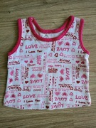 Bluzka koszulka bez rękawów rozm. 68 - 6 m-cy 