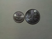 MONETY GWATEMALA. 5 i 10  Centavos 1987 r.