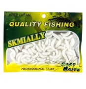 Guma biały robak 5 sztuk