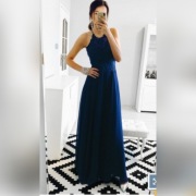 Długa Granatowa Sukienka