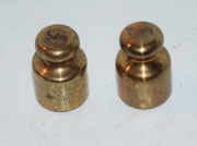 Stary mosiężny odważnik 5 dkg 2 sztuki