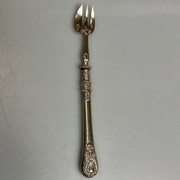 1819 Rarytas Widelec do ostryg antik srebro 950 Francja 