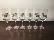 Stare kieliszki do szampana złocenia winogrono 